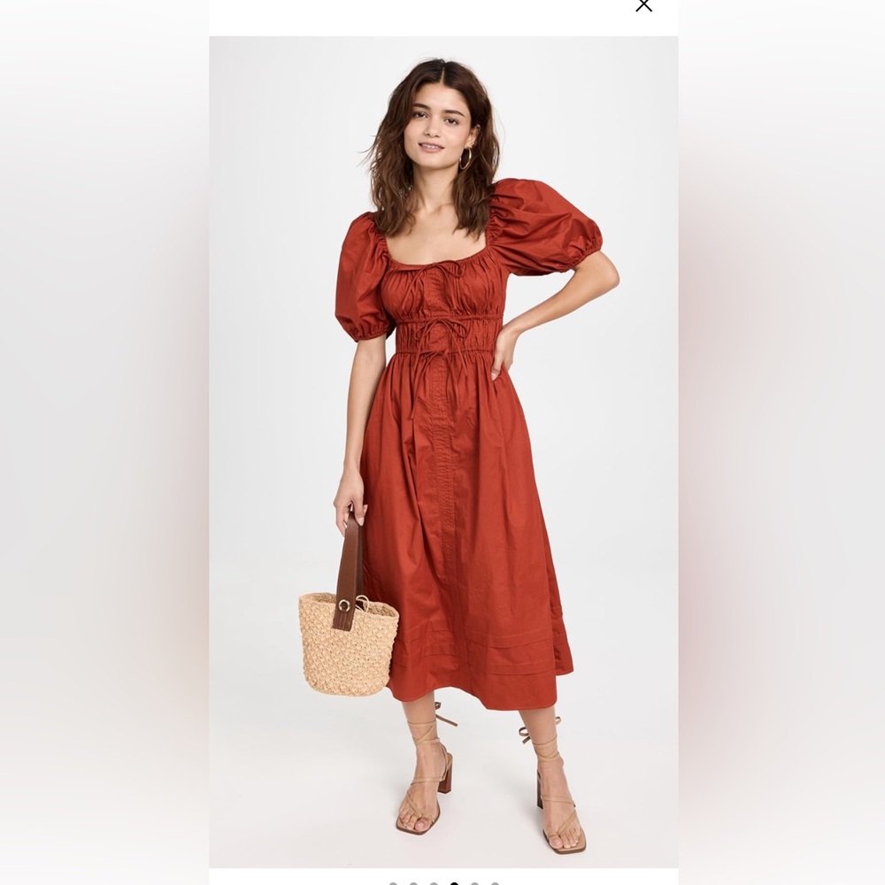 En Saison Sveta MIDI dress in cognac